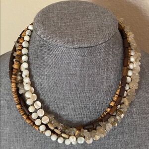Vintage/retired Silpada 5 Strand Natural Elements Necklace N1507